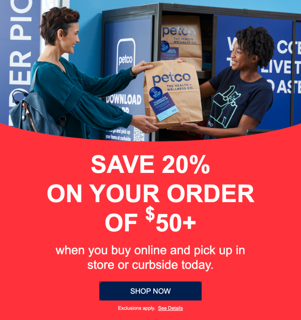 Save with in-store pickup
