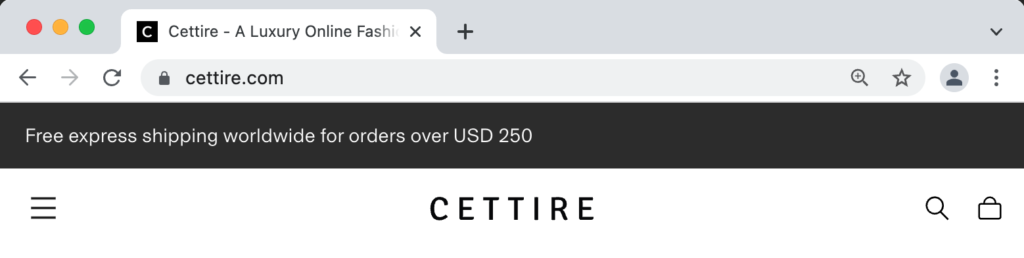 Free express shipping threshold